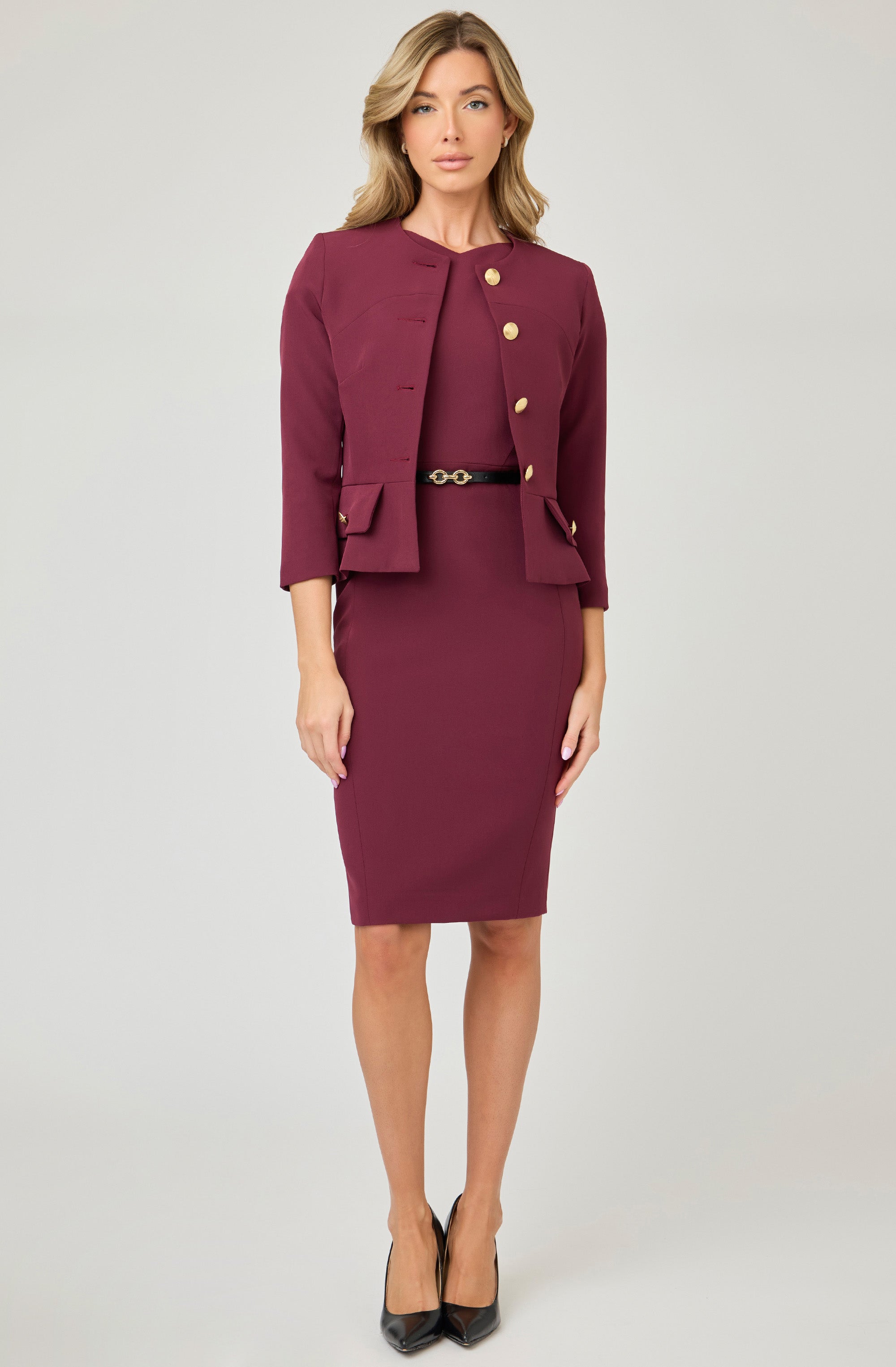 Fitted Dress with belt