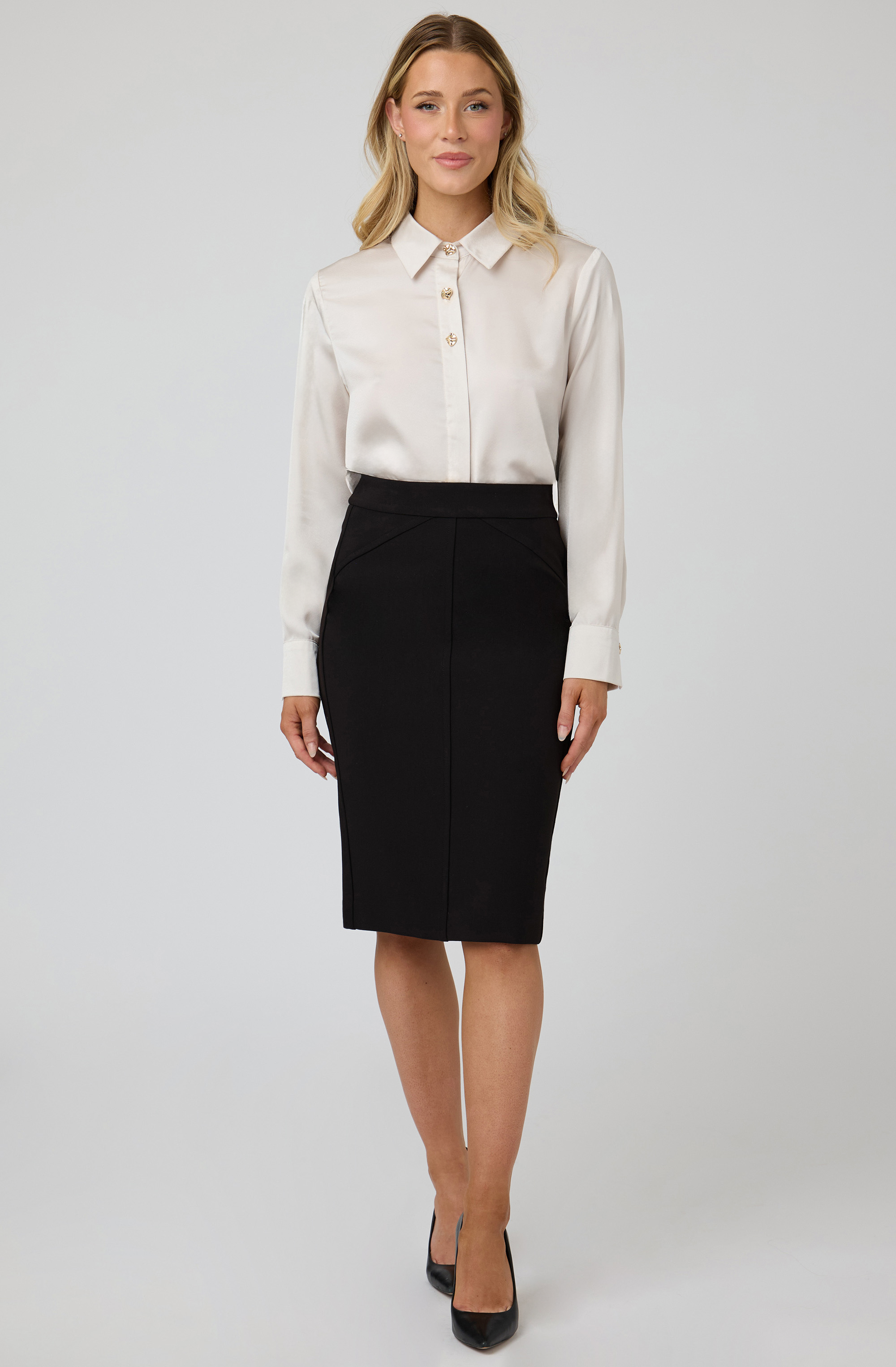 Contour Seam Pencil Skirt