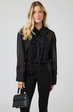 Pleated Jabot Blouse